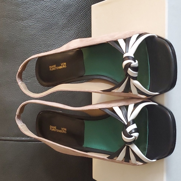 Diane Von Furstenberg Slingback Heels Sz 6 - Picture 2 of 10